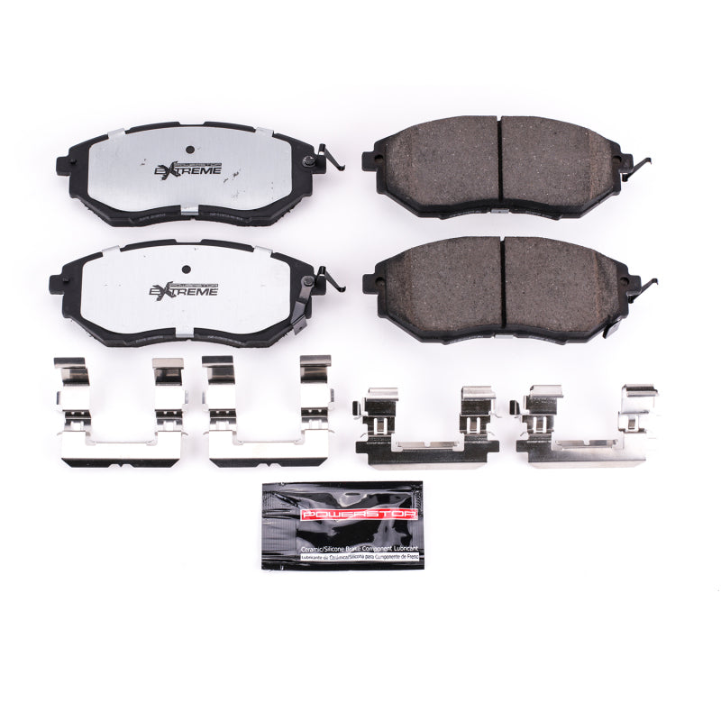 Power Stop 06-07 Subaru B9 Tribeca Front Z26 Extreme Street Brake Pads w/Hardware Brake Pads - Performance PowerStop