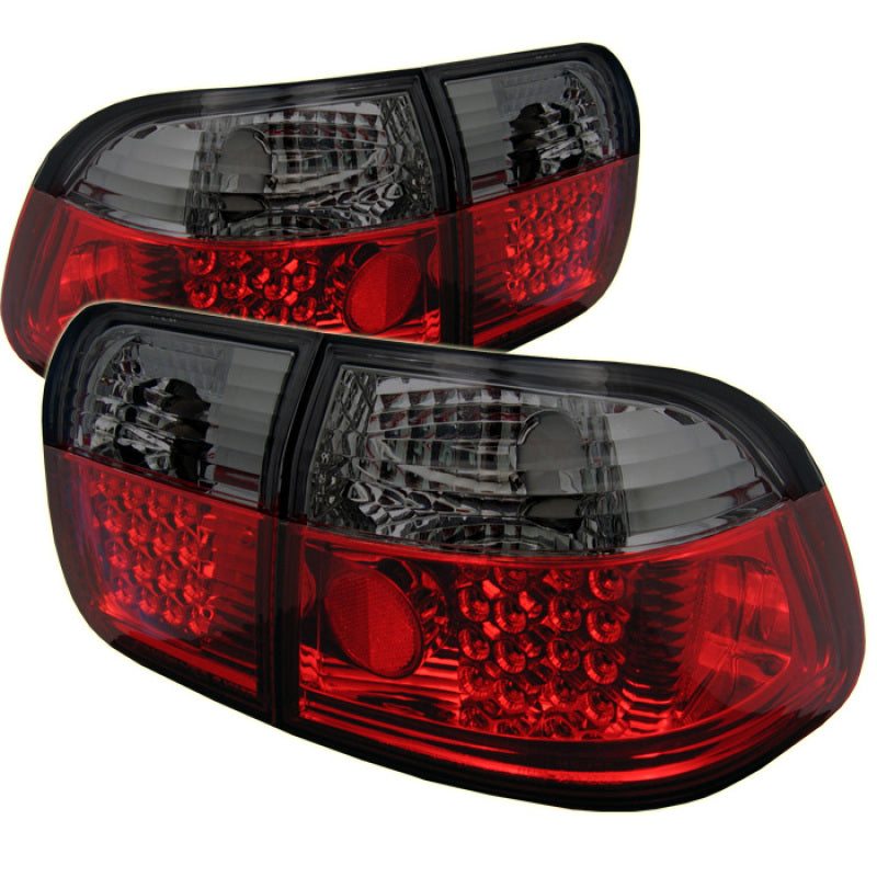Spyder Honda Civic 96-98 4Dr LED Tail Lights Red Smoke ALT-YD-HC96-4D-LED-RS Tail Lights SPYDER