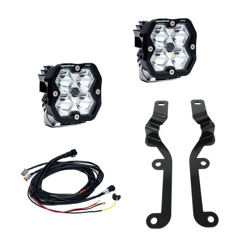 Baja Designs 19-24 Chevy Silverado 1500 Squadron Pro 2.0 A-Pillar Kit (Spot) - Clear Light Bars & Cubes Baja Designs