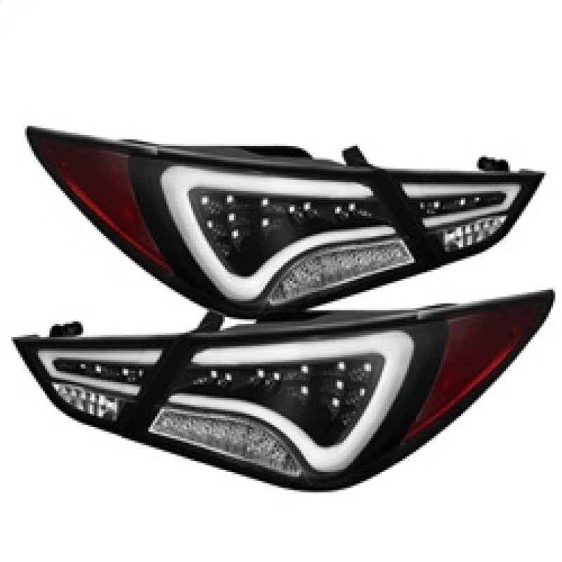 Spyder Hyundai Sonata 11-13 LED Tail Lights Light Bar Black ALT-YD-HYSON11-LED-BK Tail Lights SPYDER