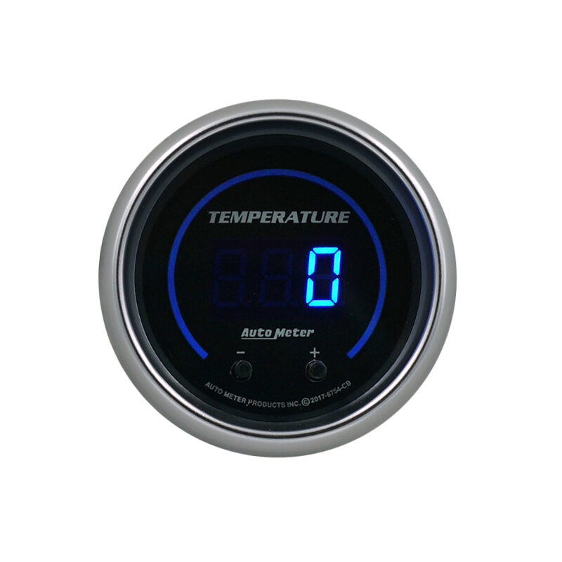 Autometer 52.4mm Black Switchable 60-340 Degrees F / 40-170 Degrees C Cobalt Elite Digital Gauge Gauges AutoMeter