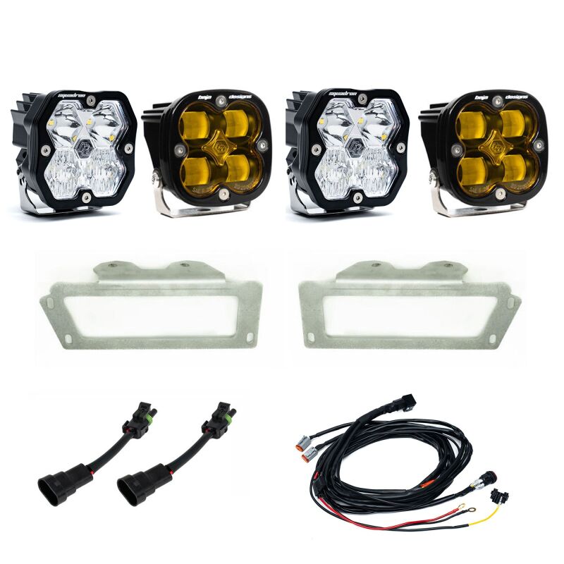 Baja Designs 10-18 Dodge Ram 2500/3500 / 09-12 1500 Squadron SAE 2.0 Fog Kit (SAE Fog) - Baja Amber Fog Lights Baja Designs