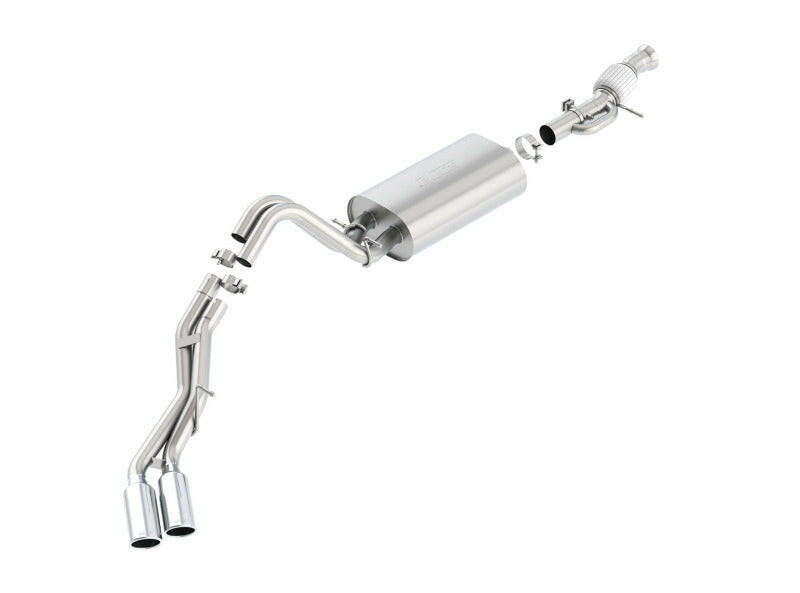 Borla Touring Cat Back 15-16 GMC Denali 6.2L V8 2.75in, 2.25in Dual Same Side Exit 4in Tips Exhaust Catback Borla