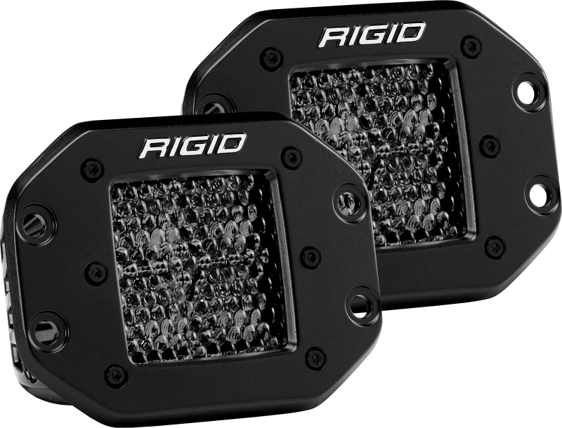 Rigid Industries D Series PRO Midnight Edition - Spot - Diffused - Pair Light Bars & Cubes Rigid Industries