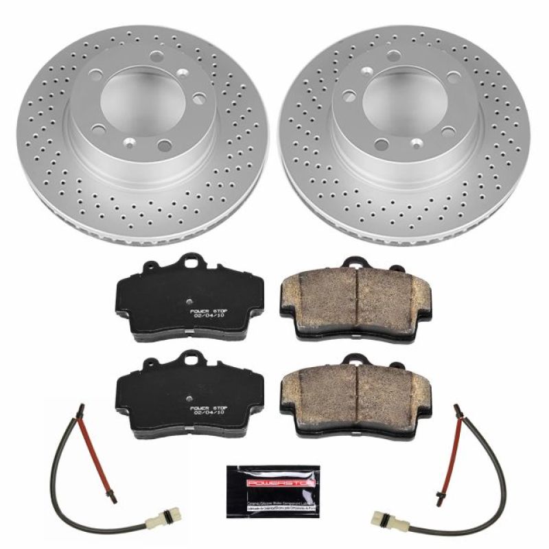 Power Stop 05-08 Porsche Boxster Front Z23 Evolution Sport Coated Brake Kit Brake Kits - Performance D&S PowerStop