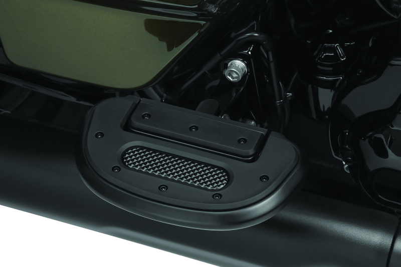 Kuryakyn Heavy Industry Passenger Floorboard Without Adapter Black Footpegs Kuryakyn
