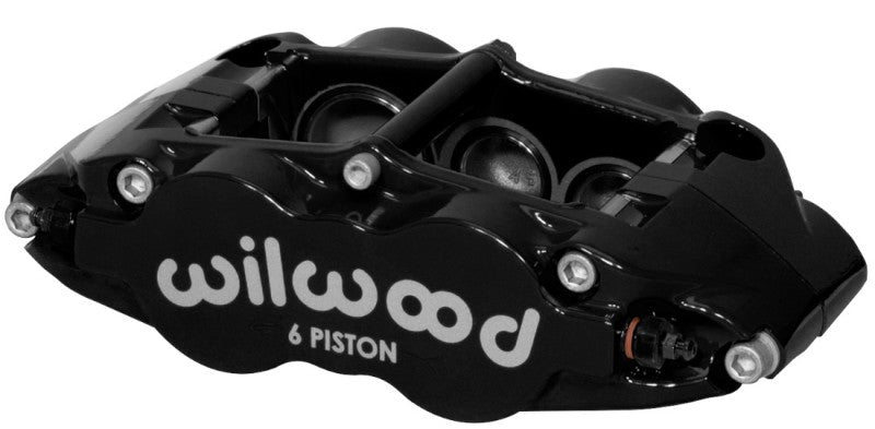 Wilwood Caliper-Narrow Superlite 6R-RH - Black 1.62/1.12/1.12in Pistons 1.10in Disc Brake Calipers - Perf Wilwood