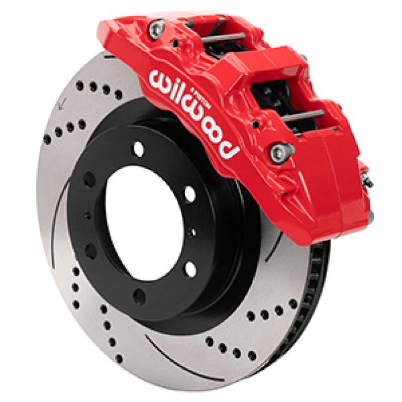 Wilwood 15-21 Toyota 4Runner Aero6-DM Red Front Brake Kit - Drilled & Slotted Big Brake Kits Wilwood