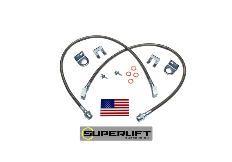Superlift 76-86 Jeep CJ5 / CJ7 3in plus Lift (Single) Bullet Proof Brake Hose Brake Line Kits Superlift