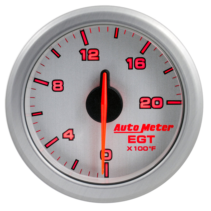 Autometer Airdrive 2-1/16in EGT Gauge 0-2000 Degrees F - Silver Gauges AutoMeter