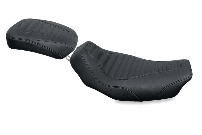 Mustang 08-21 Harley Electra Glide Std,Rd Glide,Rd King,Str Glide Tripper Passenger Seat - Black Passenger Motorcycle Seats Mustang Motorcycle