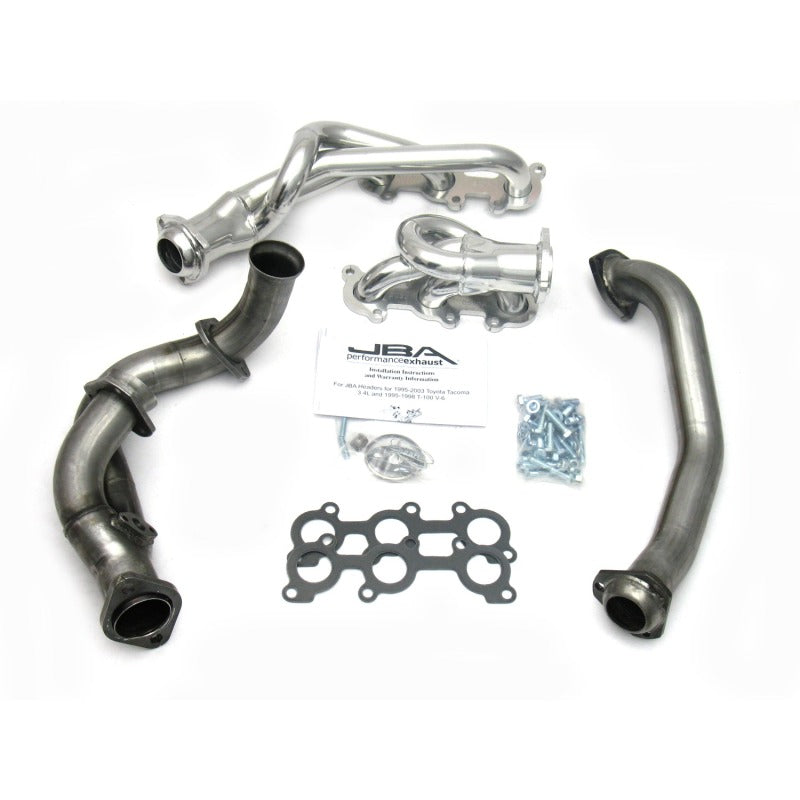 JBA 95-00 Toyota 3.4L V6 w/o EGR 1-1/2in Primary Silver Ctd Cat4Ward Header Headers & Manifolds JBA