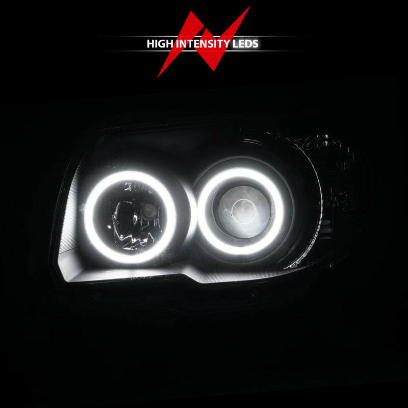 ANZO 2006-2009 Toyota 4Runner Projector Headlights w/ Halo Black Headlights ANZO