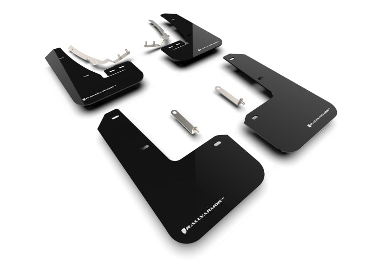 Rally Armor 22-25 VW MK8 Golf GTI/R Black UR Mud Flap w/White Logo Mud Flaps Rally Armor