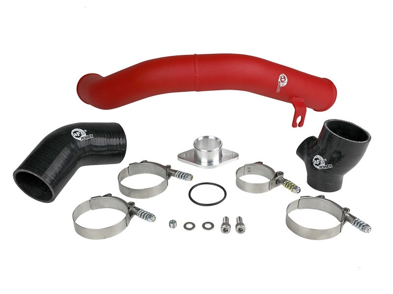 aFe BladeRunner 2.5in Aluminum Hot Side Charge Pipe 15-20 Subaru WRX 2.0T - Red Intercoolers aFe