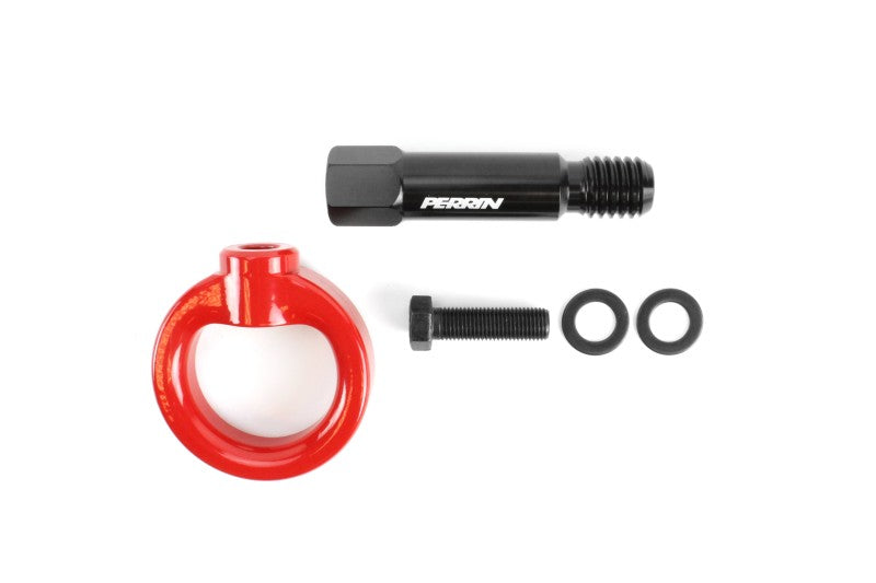PERRIN 20-25 Toyota Supra Tow Hook Kit (Rear) - Red Tow Hooks Perrin Performance