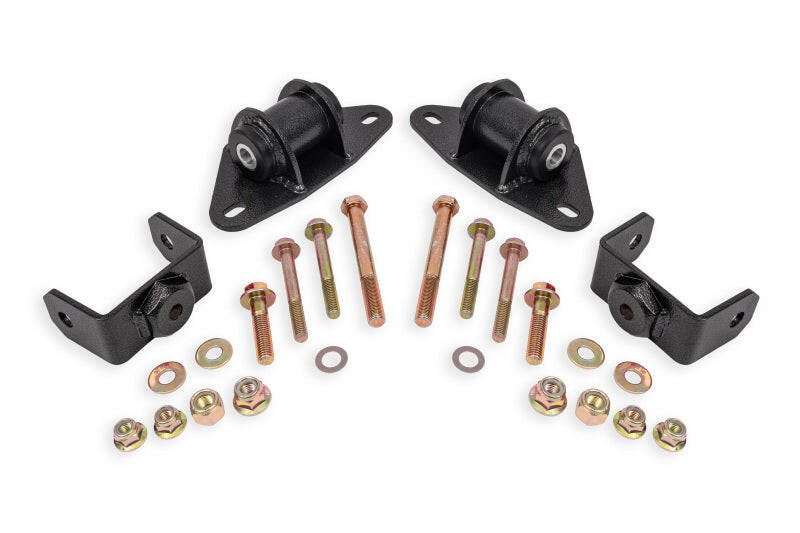 BMR 14-19 Chevrolet Corvette Motor Mount Kit - Black Hammertone Engine Mounts BMR Suspension