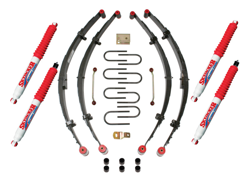 Skyjacker 4" KIT,87-96 YJ W/4 HYDROS Leaf Springs & Accessories Skyjacker