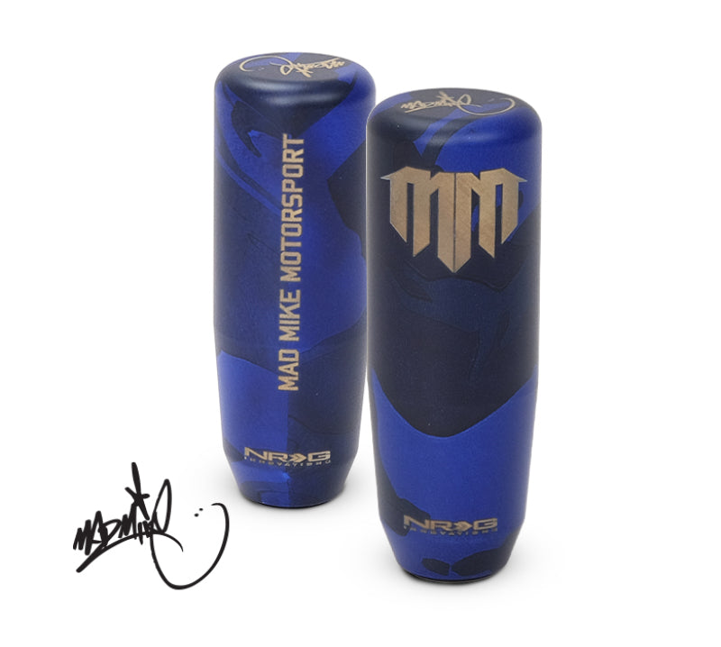 NRG Universal Shift Knob - Heavy Weight - Mad Mike Signature Short Shifter - Blue Camo Shift Knobs NRG