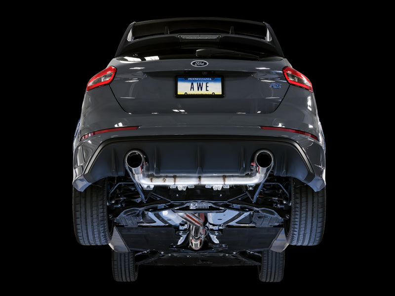 AWE Tuning Ford Focus RS Track Edition Cat-back Exhaust - Chrome Silver Tips Catback AWE Tuning
