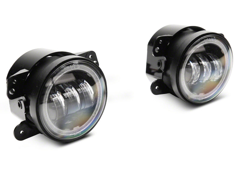 Raxiom 07-18 Jeep Wrangler JK Axial Series 4-In LED Fog Lights w/ RGB Halo Headlights Raxiom