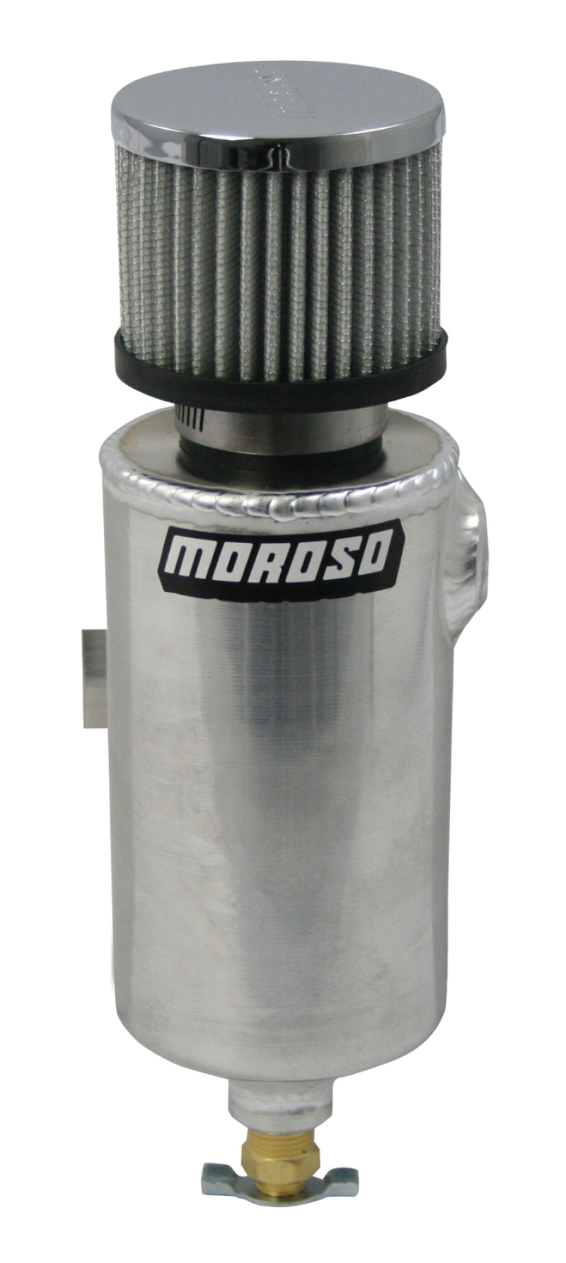 Moroso Breather Tank/Catch Can - 1/2in NPT Female Fitting - Roll Bar Mount - Aluminum Oil Catch Cans Moroso