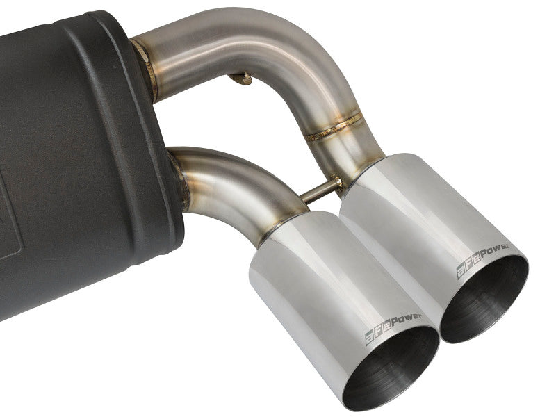 aFe 16-18 BMW M2 L6-3.0L MACH Force-Xp 3in to 2.5in 304 SS Cat-Back Exhaust System-Quad Polish Tips Tips aFe