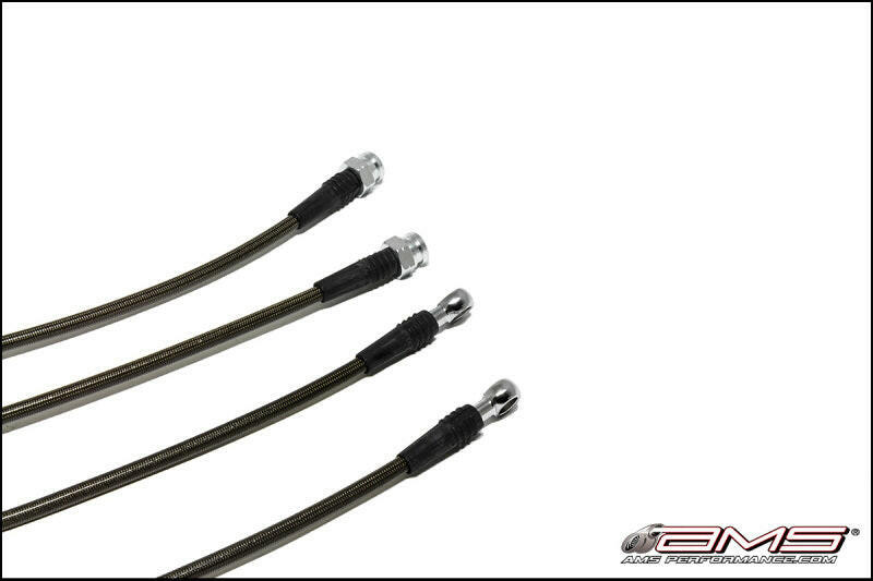 AMS Performance 08-15 Mitsubishi EVO X Stainless Steel Brake Lines (4 Lines) Brake Line Kits AMS