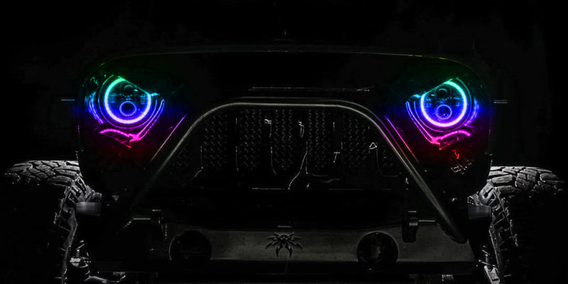 Oracle 7in High Powered LED Headlights - Black Bezel - ColorSHIFT - BC1 Headlights ORACLE Lighting