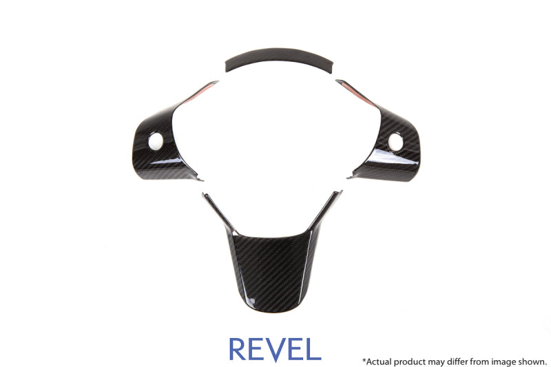 Revel GT Dry Carbon Steering Wheel Insert Covers Tesla Model 3 - 3 Piece Carbon Accessories Revel