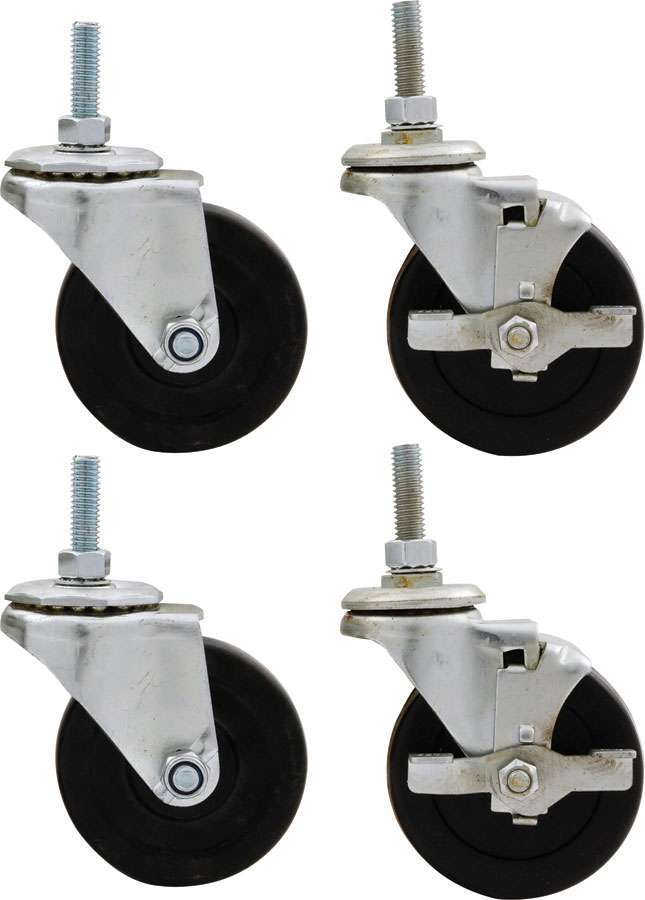 Wheel Kit 3in Standard Duty Locking Engine Stand Casters Allstar Performance
