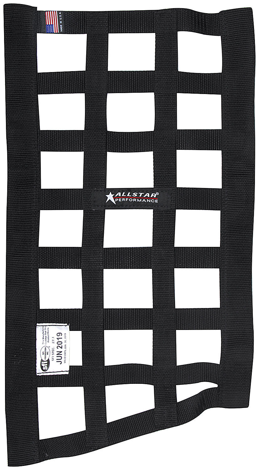 Window Net Border Style Funny Car Black SFI Window Nets Allstar Performance