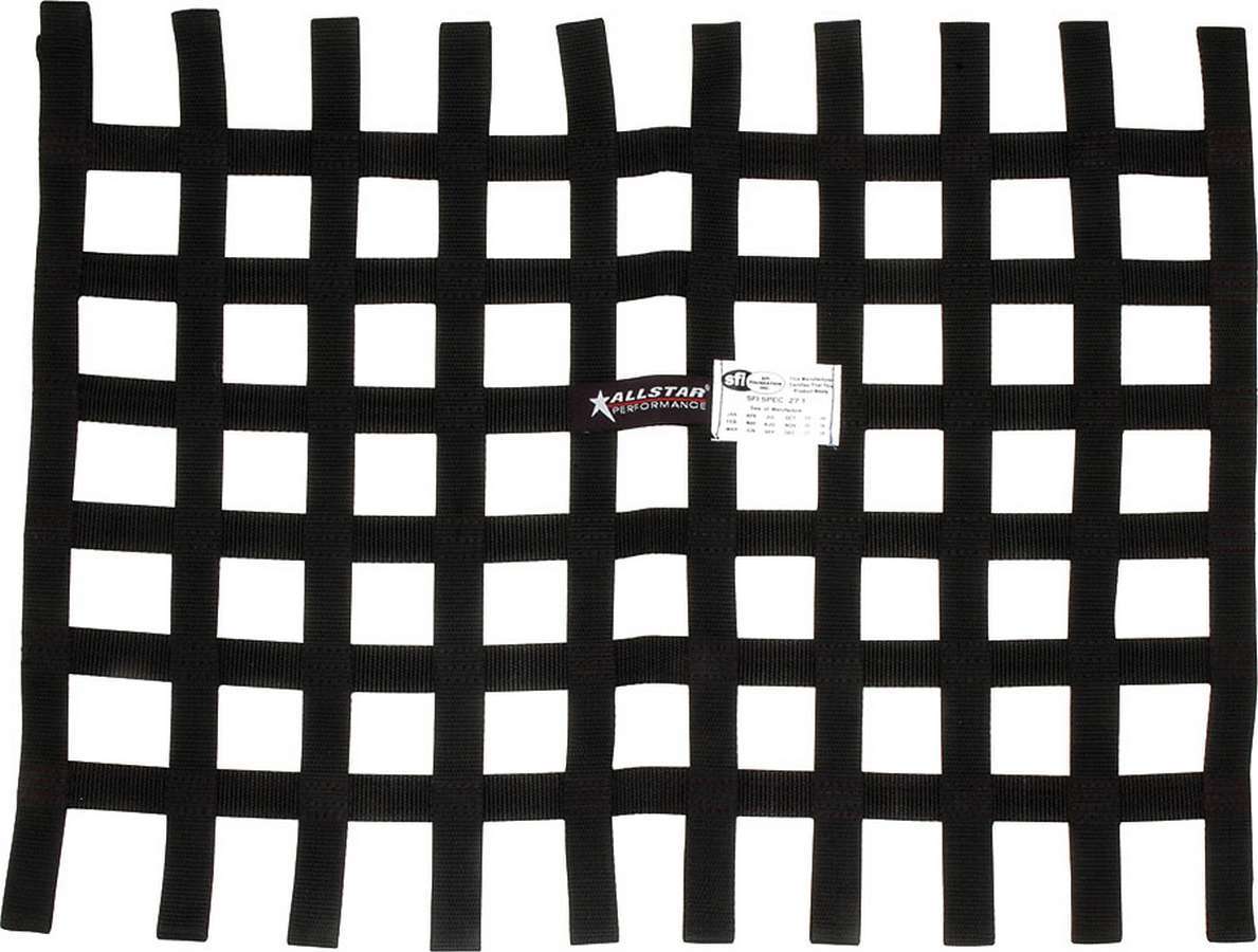 Window Net Loop Style 18 x 24 SFI Black Window Nets Allstar Performance