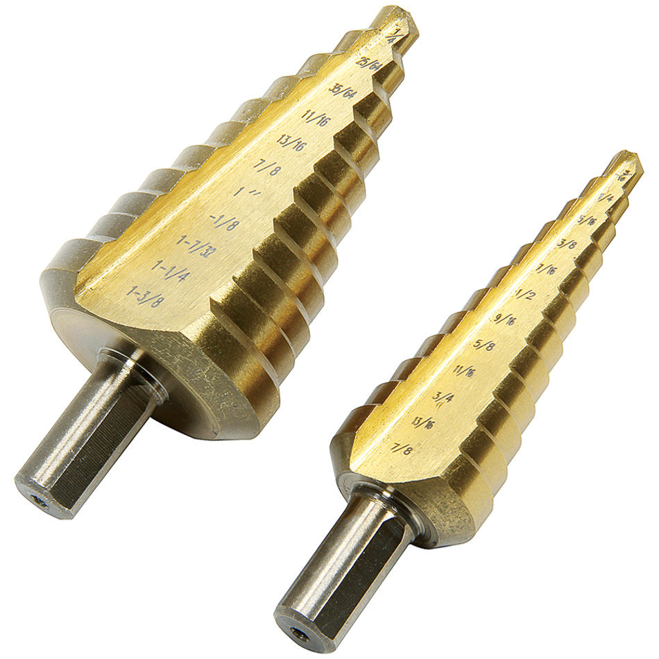 Step Drill Set 2pc Drill Bits Allstar Performance