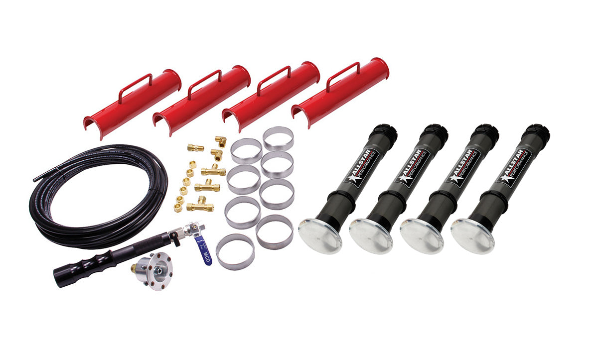 Air Jacks Complete Kit 4pcs 15.25in w/Dirt Foot Floor Jacks Allstar Performance