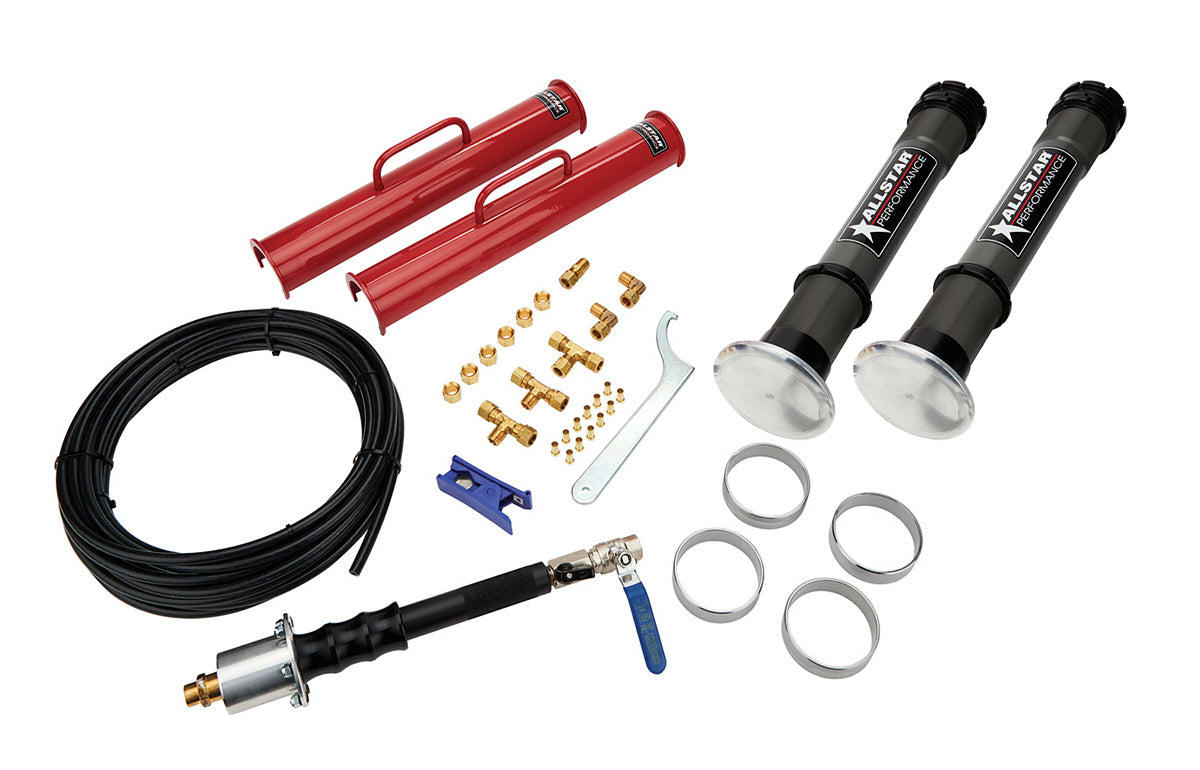 Air Jack Complete Kit 2pcs 15.25in w/Dirt Foot Floor Jacks Allstar Performance
