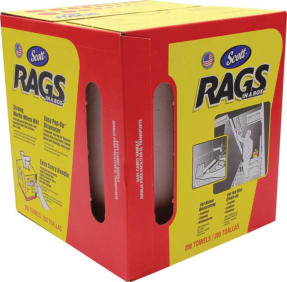 Scott Rags in Box 200ct Shop Rags/Towels Allstar Performance