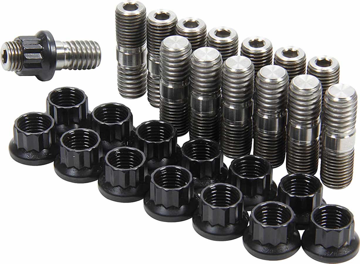 Header Stud Kit Titanium Exhaust Manifold/Header Fastener Kits Allstar Performance