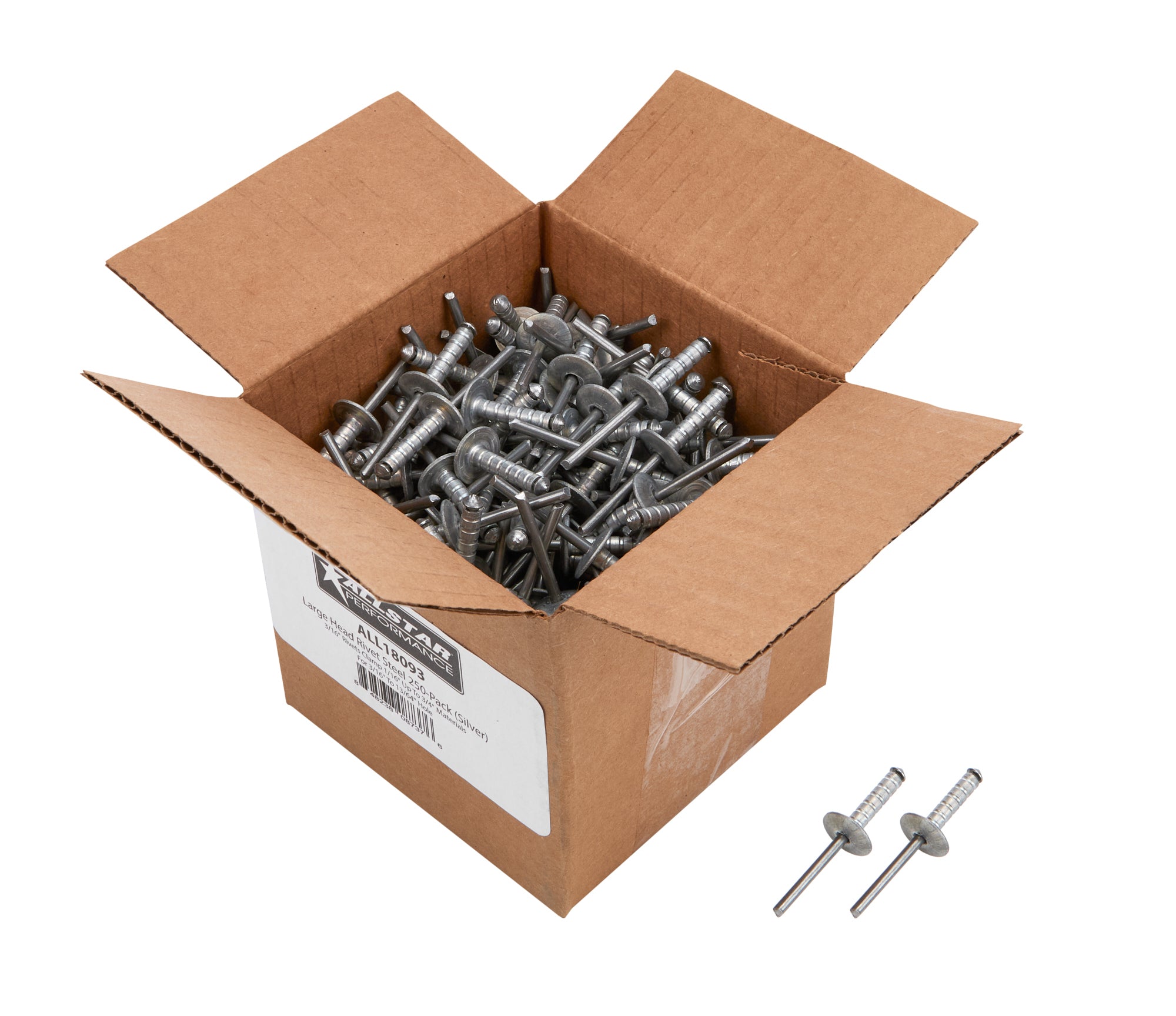 Lg Hd Rivet Silver 250pk Multi Grip Rivets Allstar Performance