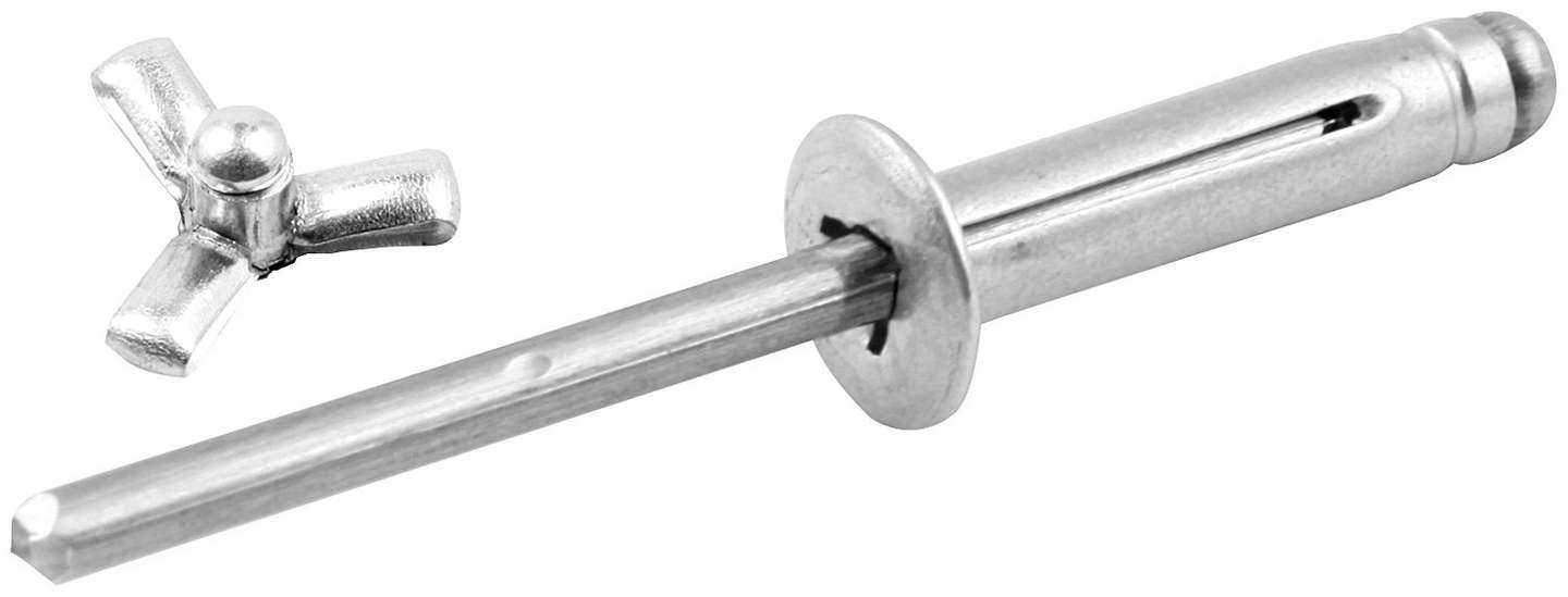 Sm Hd Rivet 250Pk Silver Flange Type Alum Mandrel Rivets Allstar Performance