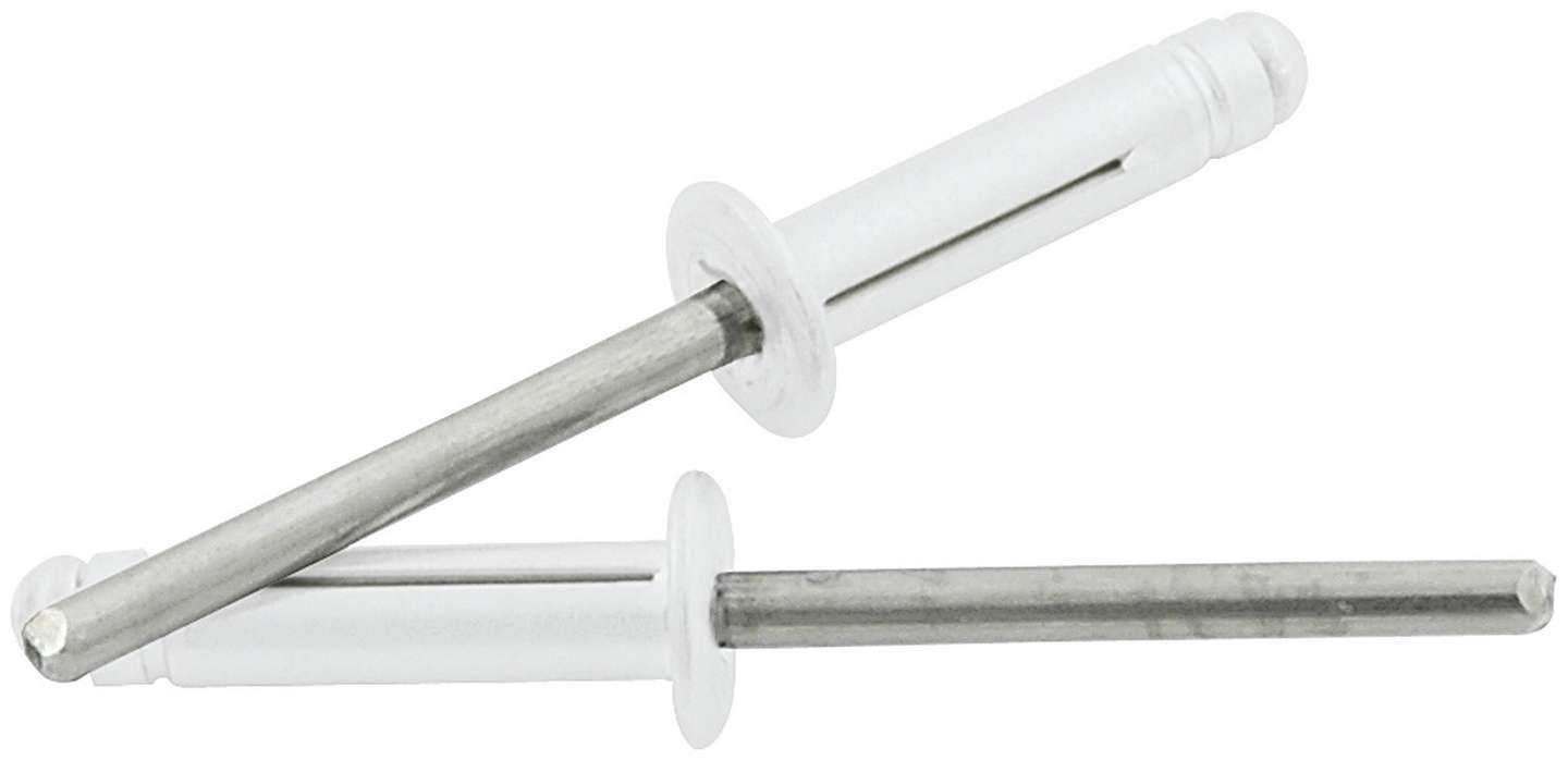 Md Hd Rivet 250Pk Silver Flange Type St Mandrel Rivets Allstar Performance