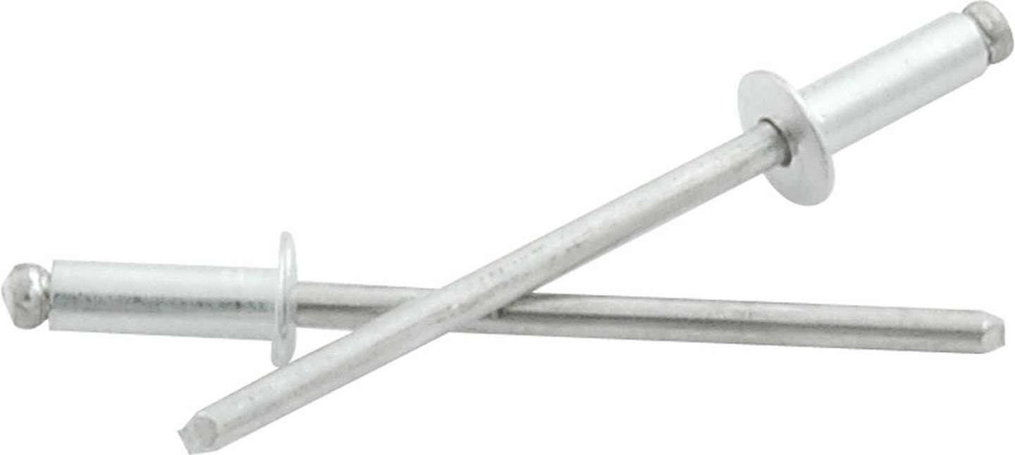 1/8in Alum Rivet Silver 500Pk 1/8in-1/4in Rivets Allstar Performance
