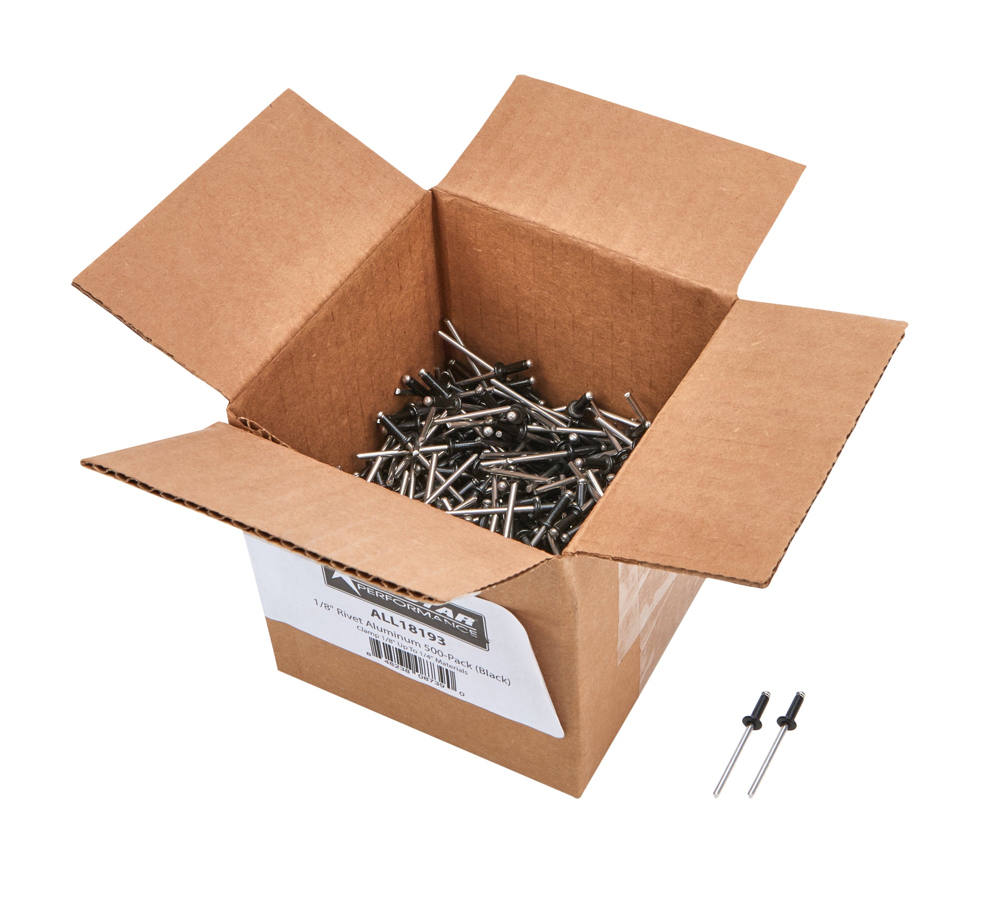 1/8in Alum Rivet Black 500pk 1/8in-1/4in Rivets Allstar Performance