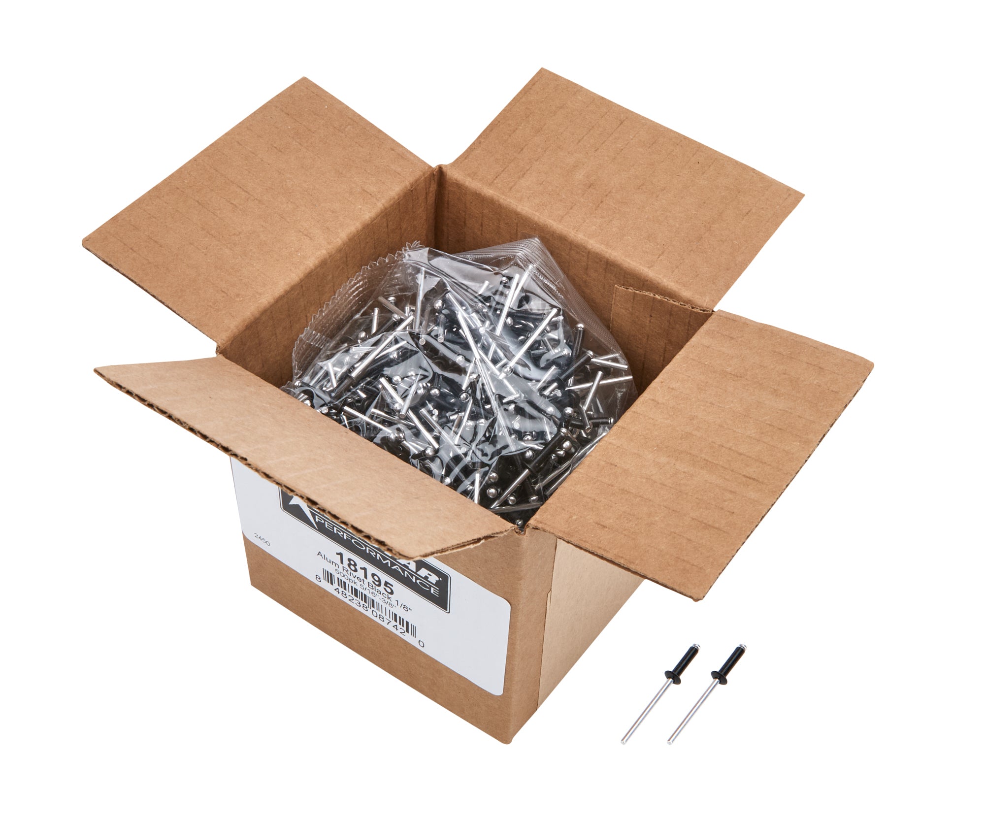 1/8in Alum Rivet Black 500pk 5/16in-3/8in Rivets Allstar Performance