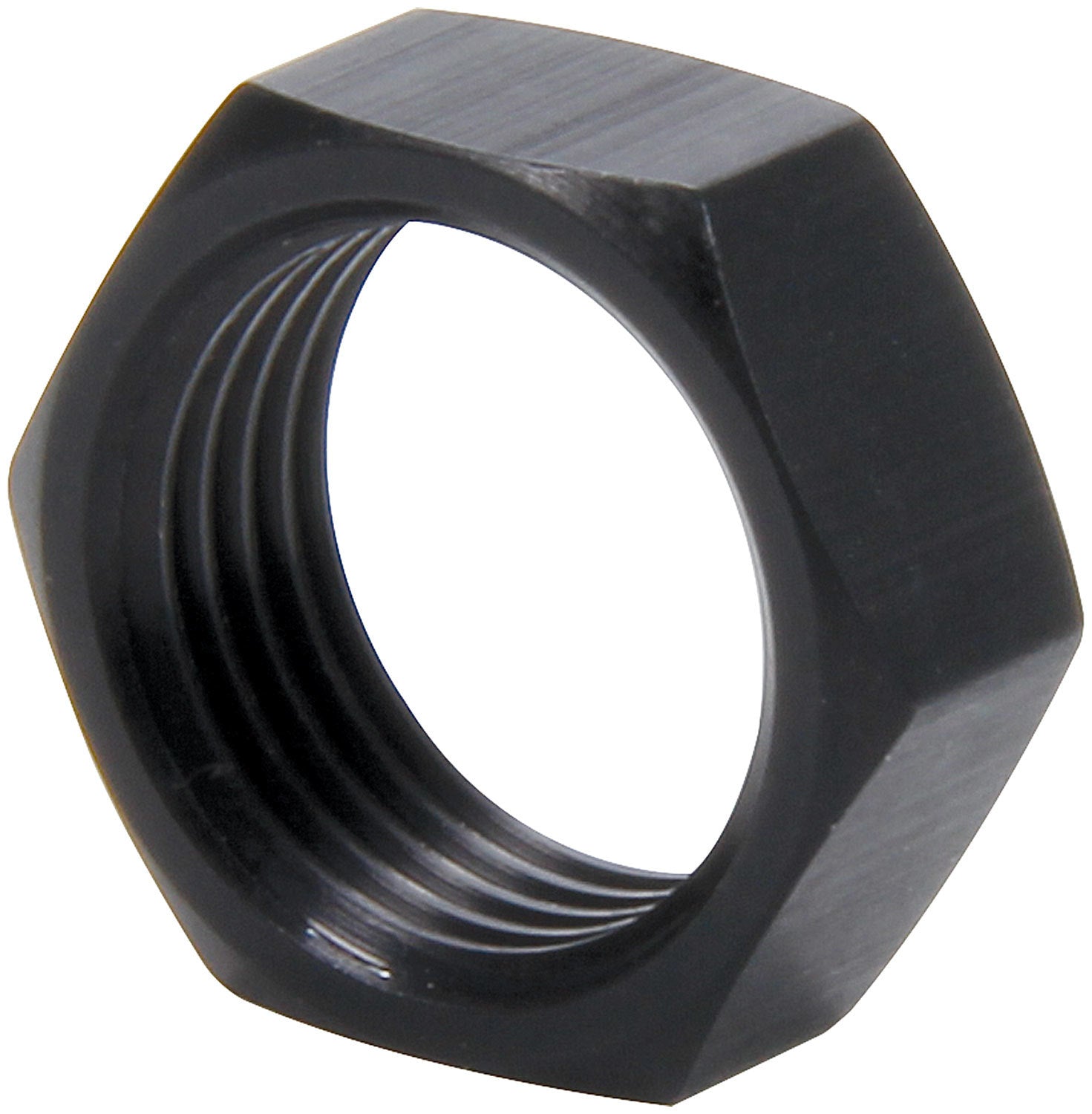 3/4-16 RH Alum Jam Nuts Thin OD Black 4pk Jam Nut Allstar Performance