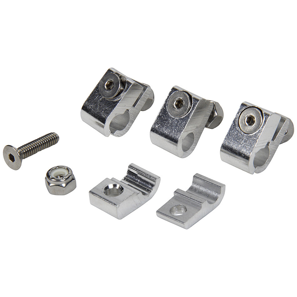 2pc Alum Line Clamps 1/4in 4pk Hose Support Brackets Allstar Performance
