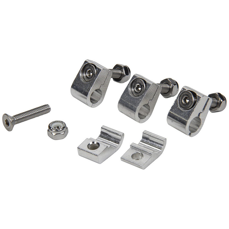 2pc Alum Line Clamps 5/16in 4pk Hose Support Brackets Allstar Performance