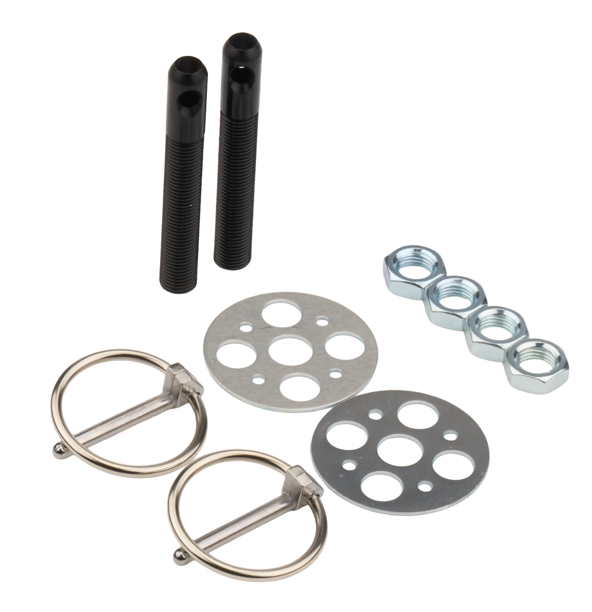 LW Alum Hood Pin Kit 3/8in Black Hood Pin Fastener Kits and Components Allstar Performance