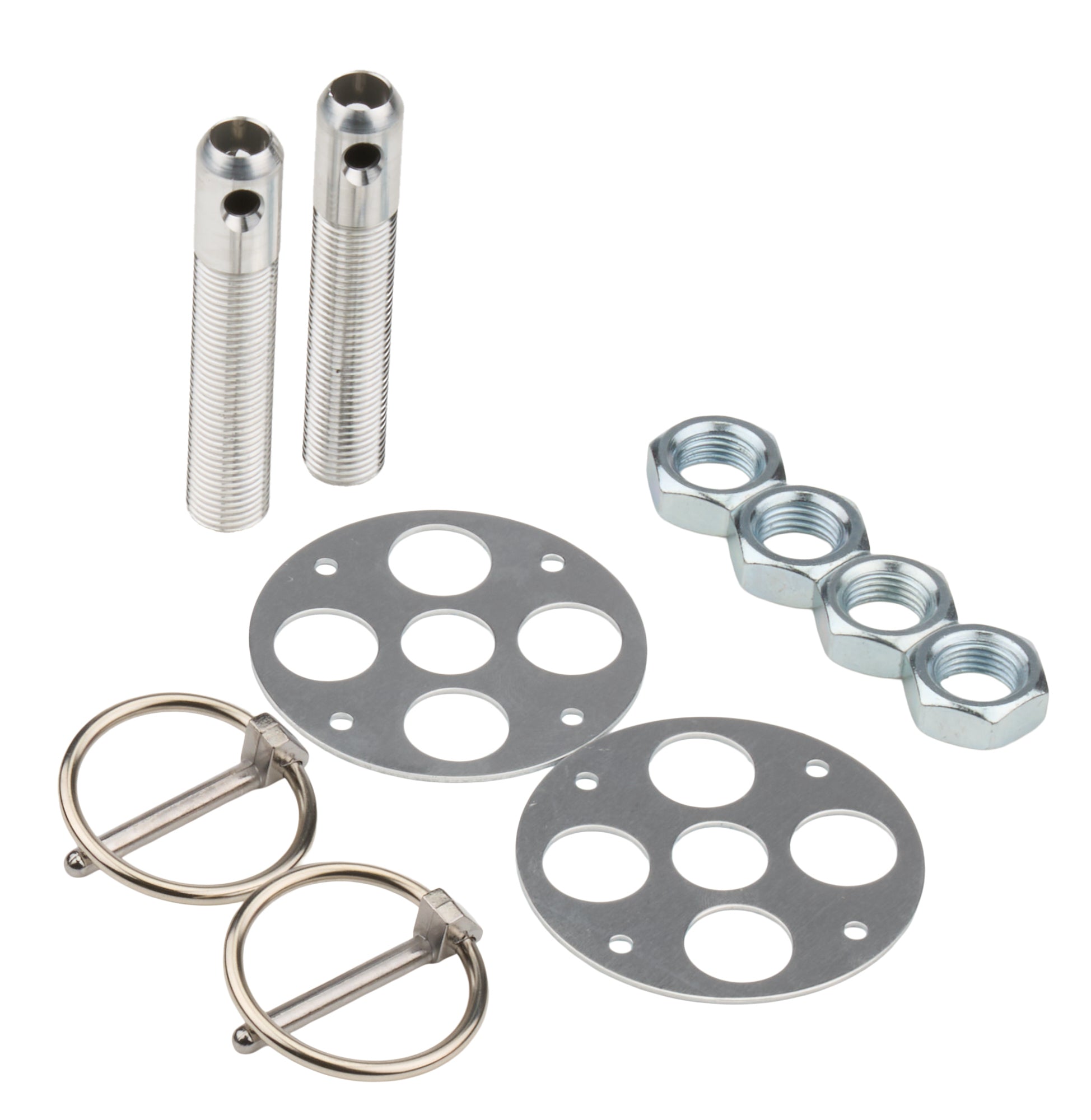 LW Alum Hood Pin Kit 1/2in Silver Hood Pin Fastener Kits and Components Allstar Performance