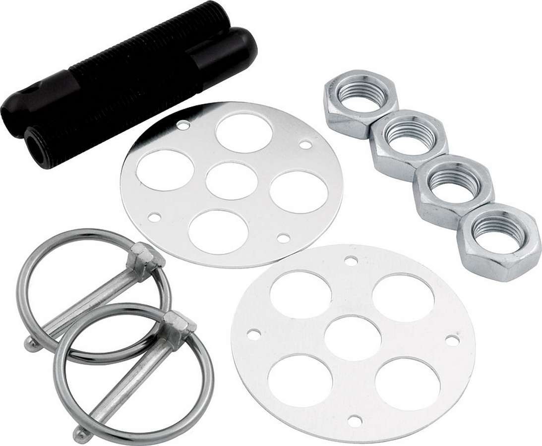LW Alum Hood Pin Kit 1/2in Black Hood Pin Fastener Kits and Components Allstar Performance